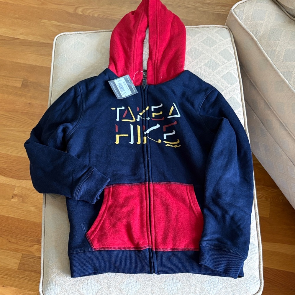 NWT Eddie Bauer hoody, boys 7-8.